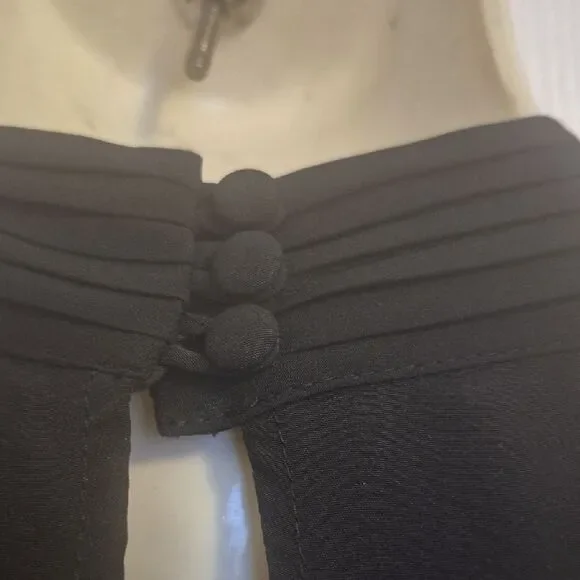 Adiva Black Ruffled Halter Top - Picture 7 of 16